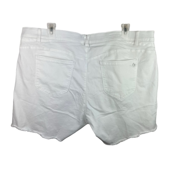 Democracy | White Ab-Solution High Rise Raw Hem Shorts New - Picture 4 of 9